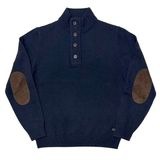 ��DEAD STOCK�� Barbour �Х֥�����Patch Half Zip Sweater �ѥå� �ϡ��ե��å� ����������col.NAVY��size:L��WOOL100%���ڥǥåɥ��ȥå��ۡ���šۡ�Ź�޻����Բġ�