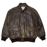 L.L.BEAN ���륨��ӡ���A-2 TYPE FLIGHT JACKET A-2������ �ե饤�ȥ��㥱�åȡ��쥶�����㥱�åȡ��ץ����col.BROWN��size:48-TALL��T-BACK���͡�TALON���åѡ���MADE IN U.S.A.����OLD ������ɡۡ���š�