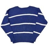 Polo by Ralph Lauren �ݥ� ���ե������COTTON KNIT SWEATER ���åȥ�˥å� ����������col:BLUE��WHITE��size:XL��COTTON100%���ɥ��åץ�����������USED �桼���ɡۡ���šۡ�Ź�޻����Բġ�