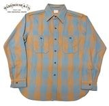 WAREHOUSE �������ϥ�����Lot 3104 FLANNEL SHIRTS A�� NON WASH��SAX ���å������ե��ͥ� ����ġ��Υ󥦥��å��塡�ͥ륷��ġ�2-SAX