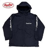 PORKCHOP GARAGE SUPPLY �ݡ�������å� ���졼�� ���ץ饤��BURNING LOGO HOODED JKT���С��˥� ���� �ա��ǥå� ���㥱�åȡ�NAVY �ͥ��ӡ�