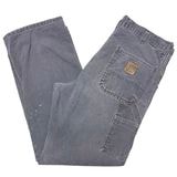 ��good fade!�� 90s��Carhartt �����ϡ��ȡ�Single Knee Painter Pants ���󥰥�ˡ� �ڥ��󥿡��ѥ�ġ�col.GRAY BLUE��size:W36��L32ɽ�������å����ϡ�COTTON100%��Made in U.S.A.  ��VINTAGE �ӥ�ơ����ۡ���šۡ�Ź�޻����Բġ�
