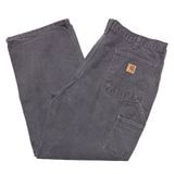 Carhartt �����ϡ��ȡ�Single Knee Painter Pants ���󥰥�ˡ� �ڥ��󥿡��ѥ�ġ�col.GRAY BLUE��size:W38��L30ɽ�������å����ϡ�COTTON100% ����USED �桼���ɡۡ���šۡ�Ź�޻����Բġ�