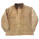 70s��Carhartt �����ϡ��ȡ�Michigan Chore Coat �ߥ�������祢�����ȡ�col:Duck Brown��size:50���֥�󥱥åȥ饤�ʡ���Made in U.S.A.����VINTAGE �ӥ�ơ����ۡ���š�