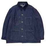 70s-80s��Wrangler ��󥰥顼��DENIM COVERALL �ǥ˥� ���С������롡col.VAT DYED DENIM��size:50���Хåȥ����ǥ˥ࡡ��VINTAGE �ӥ�ơ����ۡ���š�