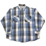 90s��BIG MAC �ӥå��ޥå���L/S Flannel Shirt ���󥰥��꡼�� �ե��ͥ� ����ġ��֥��å������å���col:BLUE��size:2XLT-TALL��Made in U.S.A.��J. C. Penney���ͥ륷��� ��VINTAGE �ӥ�ơ����ۡ���šۡ�Ź�޻����Բġ�