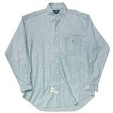 ��DEADSTOCK�� 90s��Ralph Lauren ���ե������CHAMBRAY SHIRT �����֥졼����ġ�"BIG SHIRT" �ӥå�����ġ�col.LT.BLUE��size:S���ڥǥåɥ��ȥå��ۡ���šۡ�Ź�޻����Բġ�