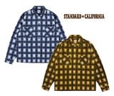 STANDARD CALIFORNIA ����������ɥ���ե���˥�SD Print Flannel Check Shirt���ץ��ȥե��ͥ�����å�����ġ�2����NAVY/BROWN��