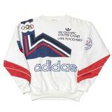 ��SALE 20%OFF�� 80s��adidas ���ǥ�������LAKE PLACID OLYMPIC C/N SWEAT �졼���ץ饷�å��ߵ������ԥå� ���롼�ͥå� �������åȡ�col:WHITE��size:S���䥿�� ��VINTAGE ������ơ����ۡ���šۡ�Ź�޻����Բġ�