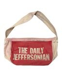 60-70s��The Daily Jeffersonian �ǥ��꡼ �����ե������˥��� NEWSPAPER BAG �˥塼���ڡ��ѡ��Хå���col:NATURAL��RED��size:W62.5��H31cm��COTTON100%��Made in U.S.A.����VINTAGE �ӥ�ơ����ۡ���š�