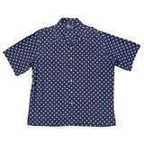 90s��Polo by Ralph Lauren �ݥ� ���ե������OPEN COLLAR RAYON S/S SHIRT �����ץ󥫥顼 �졼��� ���硼�ȥ��꡼�� ����ġ�col.NAVY DOT��size:XL��RAYON100�� ��VINTAGE �ӥ�ơ����ۡ���šۡ�Ź�޻����Բġ�