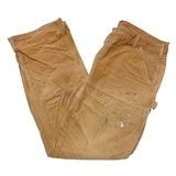 Carhartt �����ϡ��ȡ�Double Knee Painter Pants ���֥�ˡ� �ڥ��󥿡��ѥ�ġ��ڥ����ӡ�col.DUCK BROWN��size:W38��L32ɽ��(����W39��L32)�����å����ϡ�Made in U.S.A.  ��USED �桼���ɡۡ���šۡ�Ź�޻����Բġ�