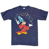 80s��Disney �ǥ����ˡ���FANTASIA �ե��󥿥�����Mickey Mouse T-Shirts �ߥå����ޥ���T����ġ�col:NAVY��size:LARGE��Made in U.S.A. ��VINTAGE �ӥ�ơ����ۡ���š�