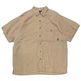 ��SALE 20%OFF�� '98 patagonia �ѥ����˥���HEMP S/S SHIRTS ���硼�ȥ��꡼�� ����ġ�col.BEIGE��size:XL����100%�Ǻࡡ��USED �桼���ɡۡ���šۡ�Ź�޻����Բġ�