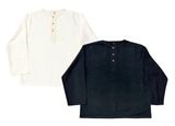 �ե�󥹷������ס�LINEN HENLY NECK SHIRT L/S TEE����ͥ� �إ�꡼�ͥå� Ĺµ T����ġ�2���ʥۥ磻��/�֥�å����� �ڿ��ʡ�