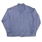 90s��Polo by Ralph Lauren �ݥ� ���ե������LINEN SILK OPEN COLLAR SHIRT ���󥰥��꡼�� ��ͥ� ���륯 ����� ��col.BLUE��size:XXL ��VINTAGE �ӥ�ơ����ۡ���šۡ�Ź�޻����Բġ�