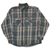 90s��FIVE BROTHER �ե����֥֥饶����L/S Flannel Shirt ���󥰥��꡼�� �ե��ͥ� ����ġ������å�����col:GREEN��GRAY��size:2XL ��VINTAGE ������ơ����ۡ���šۡ�Ź�޻����Բġ�
