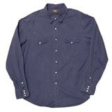 DOUBLE RL ���֥륢���륨�롡L/S WESTERN SHIRT ���󥰥��꡼�� ���������󥷥�ġ�col:NAVY��size:XL��RRL��Ralph Lauren ��USED �桼���ɡۡ���šۡ�Ź�޻����Բġ�