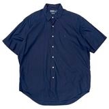 Polo by Ralph Lauren �ݥ� ���ե������"MARLOWE" S/S SHIRT "�ޡ�����" Ⱦµ����ġ�col:NAVY��size:L��COTTON100%����USED �桼���ɡۡ���š�