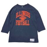 80s��Champion �����ԥ���FOOTBALL TEE �եåȥܡ��� T����ġ�col:NAVY��size:X-LARGE���ȥꥳ������3�ʥץ��ȡ�Made in U.S.A. ��VINTAGE �ӥ�ơ����ۡ���š�