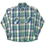 90s��FIVE BROTHER �ե����֥֥饶����L/S Flannel Shirt ���󥰥��꡼�� �ե��ͥ� ����ġ������å�����col:BLUE��GREEN��size:XL ��VINTAGE ������ơ����ۡ���š�