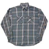 80s��FIVE BROTHER �ե����֥֥饶����L/S Flannel Shirt ���󥰥��꡼�� �ե��ͥ� ����ġ������å�����col:BLUE��YELLOW��size:17-XL-17 1/2��Made in U.S.A. ��VINTAGE ������ơ����ۡ���šۡ�Ź�޻����Բġ�