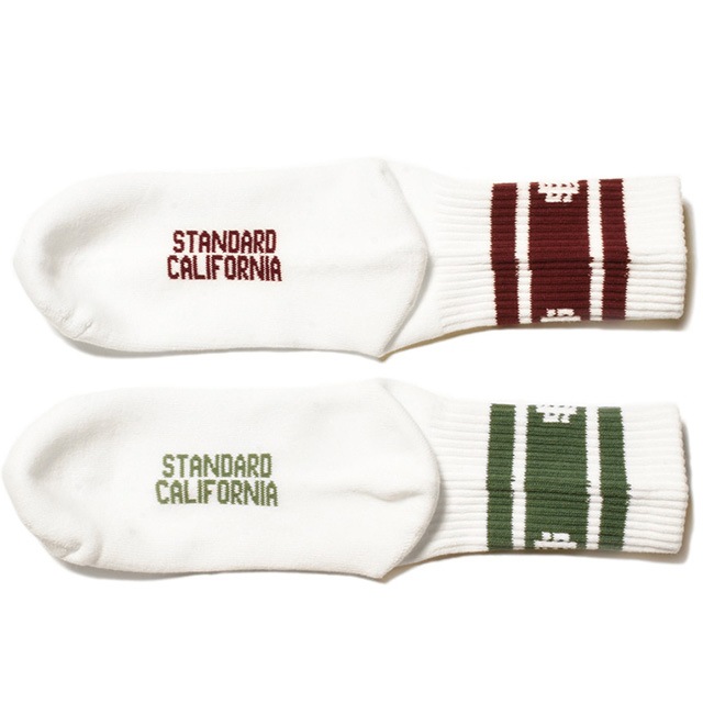 STANDARD CALIFORNIA ����������ɥ���ե���˥���SD Sports Socks -2Pack Olive / Burgundy�����ݡ��� ���å��� 2P��������2­���å�