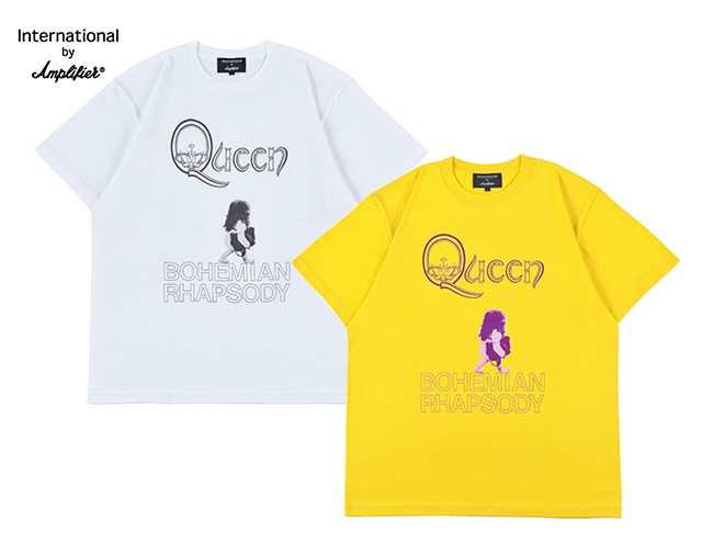International by Amplifier������ץ�ե�������"Bohemian Rhapsody" T-SHIRT��QUEEN �ܥإߥ����ץ��ǥ���T����ġ�2����WHITE/YELLOW�˥��ڥ�¤��롡50th anniversary