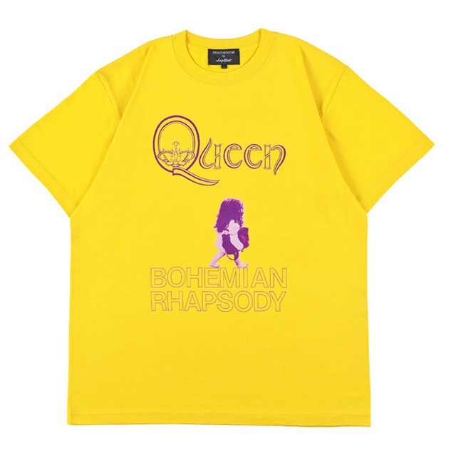 International by Amplifier������ץ�ե�������"Bohemian Rhapsody" T-SHIRT��QUEEN �ܥإߥ����ץ��ǥ���T����ġ�2����WHITE/YELLOW�˥��ڥ�¤��롡50th anniversary