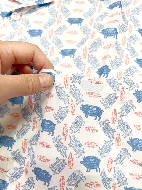 PORKCHOP GARAGE SUPPLY �ݡ�������å� ���졼�����ץ饤��PORK AOP SHIRT���ݡ��� ����ġ�Ⱦµ��WHITE �ۥ磻�ȡ�2025SS