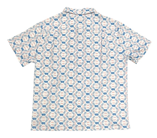 PORKCHOP GARAGE SUPPLY �ݡ�������å� ���졼�����ץ饤��PORK AOP SHIRT���ݡ��� ����ġ�Ⱦµ��WHITE �ۥ磻�ȡ�2025SS