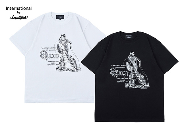 International by Amplifier������ץ�ե�������"Poster" T-SHIRT��QUEEN ��������T����ġ�2����WHITE/BLACK�˥��ڥ�¤��롡50th anniversary