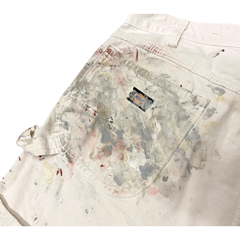 Dickies �ǥ��å�������Duck Carpenter Pants ���å� �����ڥ󥿡��ѥ�ġ��ڥ����ӡ�col.WHITE��size:W38��L34ɽ�����ڥ��󥿡��ѥ�ġ��ڥ󥭥ڥ���� ��USED �桼���ɡۡ���šۡ�Ź�޻����Բġ�