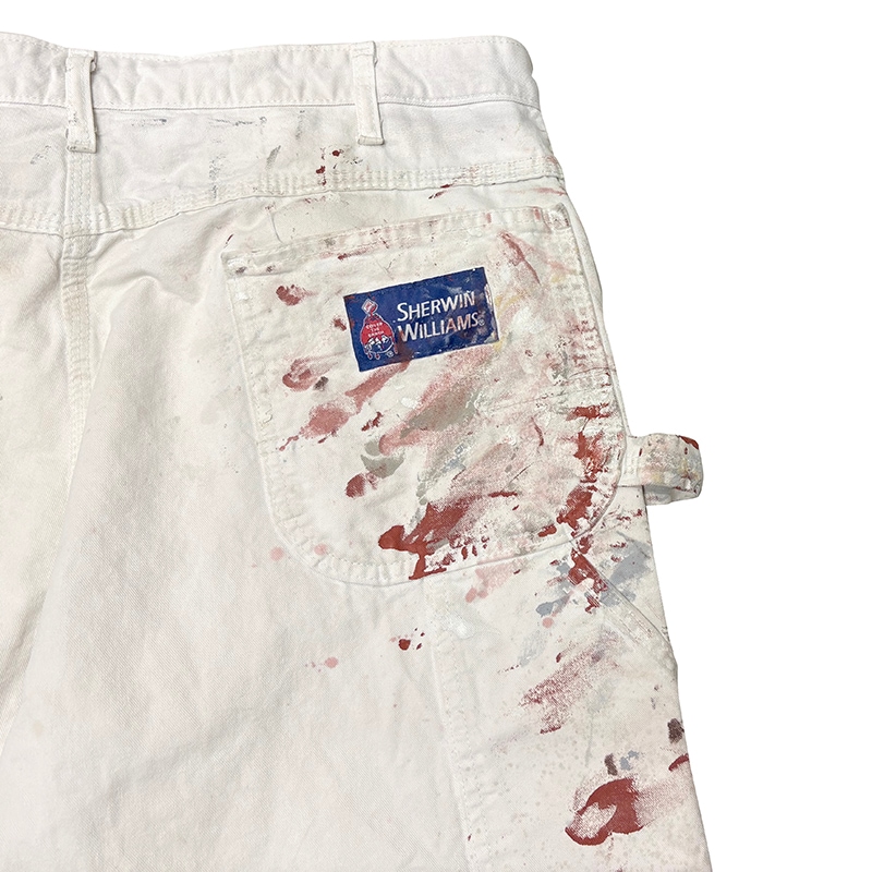 Dickies �ǥ��å�������Duck Carpenter Pants ���å� �����ڥ󥿡��ѥ�ġ��ڥ����ӡ�col.WHITE��size:W38��L34ɽ�����ڥ��󥿡��ѥ�ġ��ڥ󥭥ڥ���� ��USED �桼���ɡۡ���šۡ�Ź�޻����Բġ�