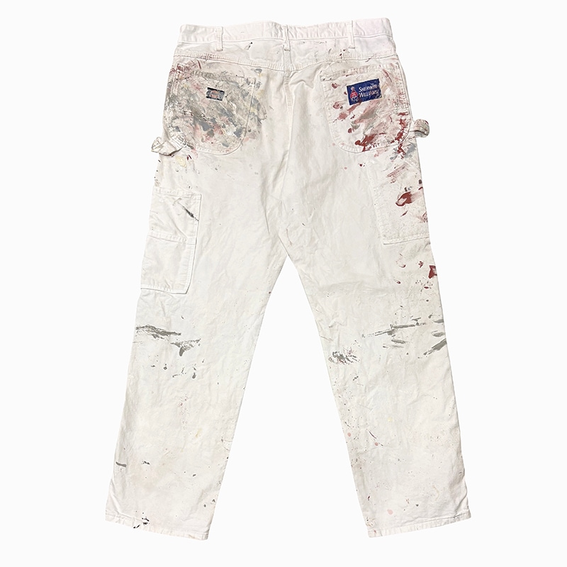 Dickies �ǥ��å�������Duck Carpenter Pants ���å� �����ڥ󥿡��ѥ�ġ��ڥ����ӡ�col.WHITE��size:W38��L34ɽ�����ڥ��󥿡��ѥ�ġ��ڥ󥭥ڥ���� ��USED �桼���ɡۡ���šۡ�Ź�޻����Բġ�