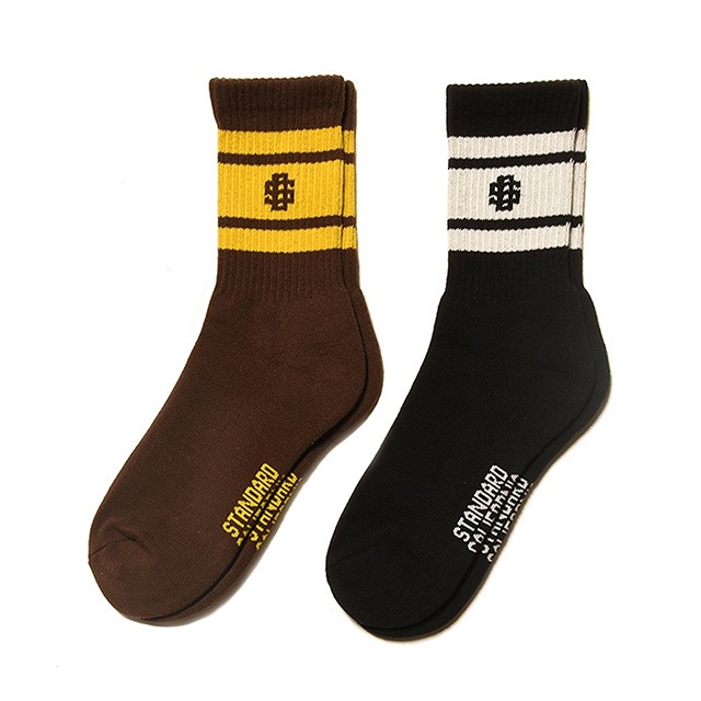 STANDARD CALIFORNIA ����������ɥ���ե���˥���SD Sports Socks 2P Type-2 Black / Brown�����ݡ��� ���å��� 2P��������2­���å�