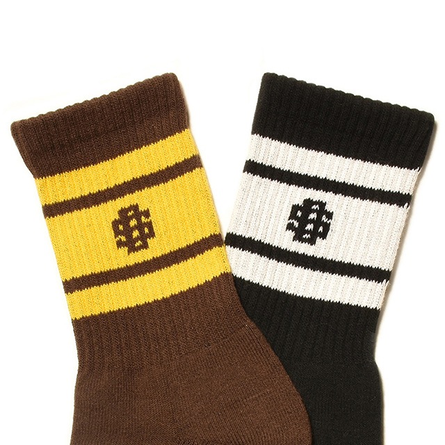 STANDARD CALIFORNIA ����������ɥ���ե���˥���SD Sports Socks 2P Type-2 Black / Brown�����ݡ��� ���å��� 2P��������2­���å�