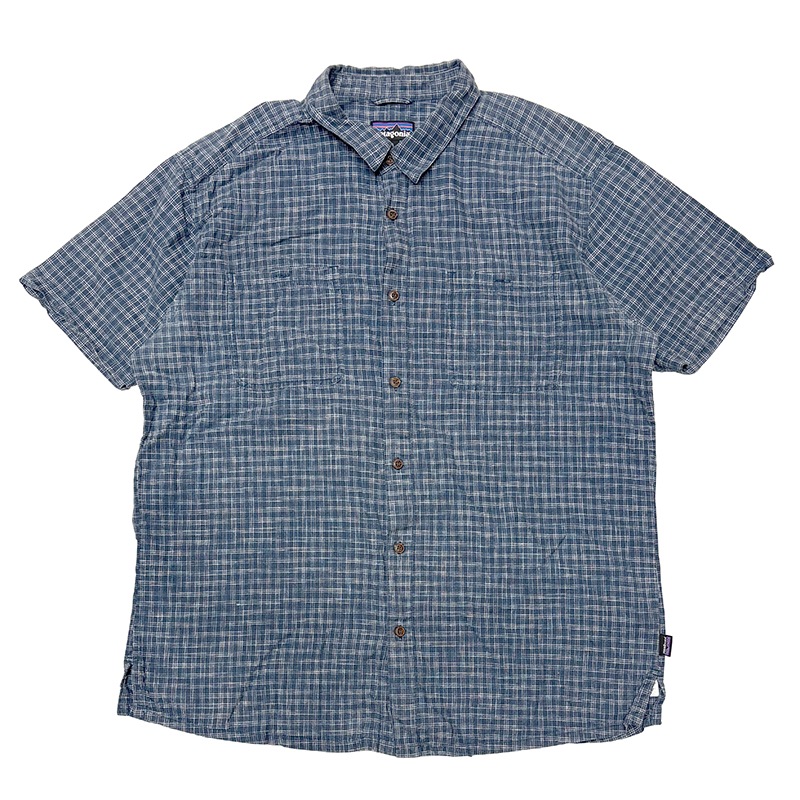 ��SALE 20%OFF�� patagonia �ѥ����˥���S/S SHIRTS ���硼�ȥ��꡼�� ����ġ�col.BLUE��size:XL�������Ǻࡡ��USED �桼���ɡۡ���šۡ�Ź�޻����Բġ�