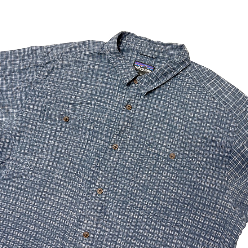 ��SALE 20%OFF�� patagonia �ѥ����˥���S/S SHIRTS ���硼�ȥ��꡼�� ����ġ�col.BLUE��size:XL�������Ǻࡡ��USED �桼���ɡۡ���šۡ�Ź�޻����Բġ�