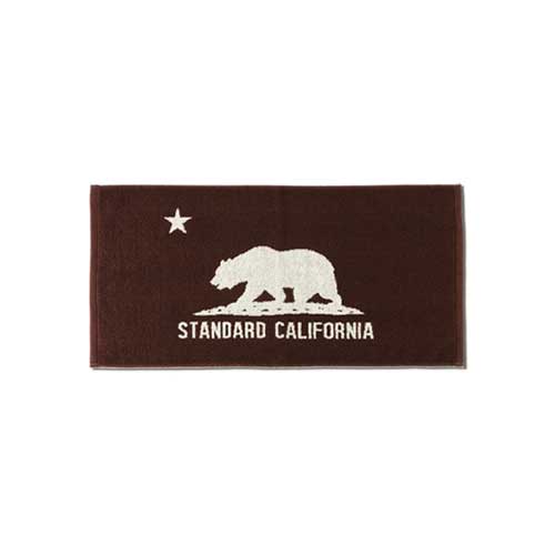 STANDARD CALIFORNIA ����������ɥ���ե���˥���SD Cal Flag Hand Towel ���� �ե�å� �ϥ�� �����롡������2��(Brown/Navy)