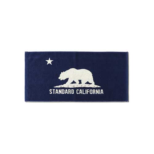 STANDARD CALIFORNIA ����������ɥ���ե���˥���SD Cal Flag Hand Towel ���� �ե�å� �ϥ�� �����롡������2��(Brown/Navy)