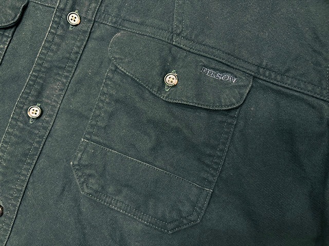 ��SALE 30%OFF�� FILSON �ե��륽��Cotton Flannel Shirts ���åȥ� �ե��ͥ� ����ġ�col:DARK GREEN��size:XL��COTTON100%����USED �桼���ɡۡ���šۡ�Ź�޻����Բġ�