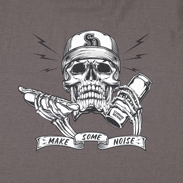 STANDARD CALIFORNIA ����������ɥ���ե���˥���AH / SD Make Some Noise T�����ʥ����إ֥��SD���ᥤ������Υ�����T����ġ�2����CHARCOAL/WHITE��2025SS