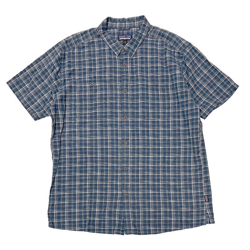 ��SALE 20%OFF�� patagonia �ѥ����˥���S/S SHIRTS ���硼�ȥ��꡼�� ����ġ�col.BLUE��size:XL�������Ǻࡡ��USED �桼���ɡۡ���šۡ�Ź�޻����Բġ�