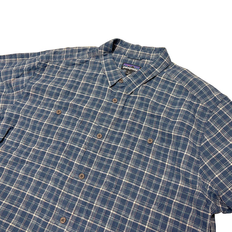 ��SALE 20%OFF�� patagonia �ѥ����˥���S/S SHIRTS ���硼�ȥ��꡼�� ����ġ�col.BLUE��size:XL�������Ǻࡡ��USED �桼���ɡۡ���šۡ�Ź�޻����Բġ�