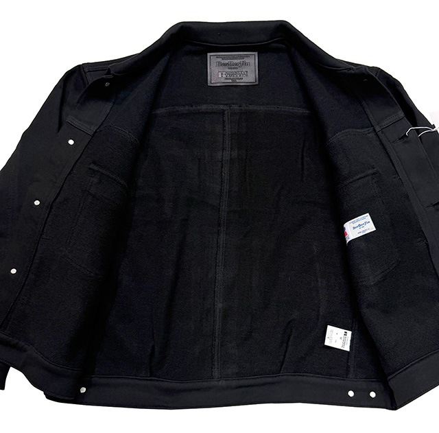 RUSSELL �� BerBerJin����å���ߥ٥�٥른�� Pro Cotton LOOPBACK TERRY SWEAT TRUCKER JACKET���롼�ץХå��ƥ꡼�������åȥȥ�å������㥱�åȡ�3����BLACK/NAVY/ASH GRAY�˥����