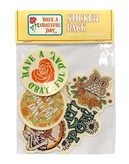 HAVE A GRATEFUL DAY �ϥ� �� ���쥤�ȥե� �ǥ���STICKER PACK #4 ���ƥå����ѥå���5�祻�åȡ��ѿ�����GOWEST��GOHEMP