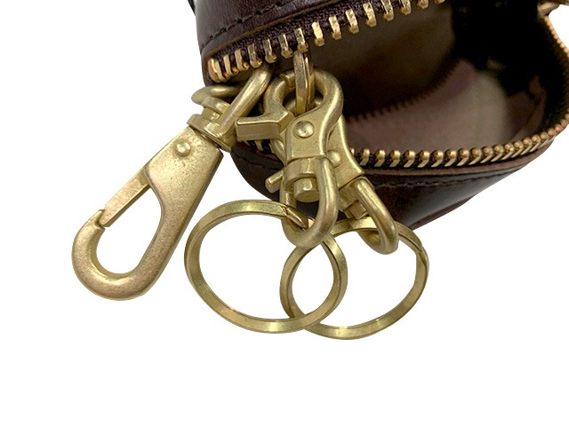 Nigel Cabourn ʥ롦ܥKEY CASE PEAT LABEL  ԡȥ졼٥롡1-161:DARK BROWNס२쥶MADE IN JAPAN