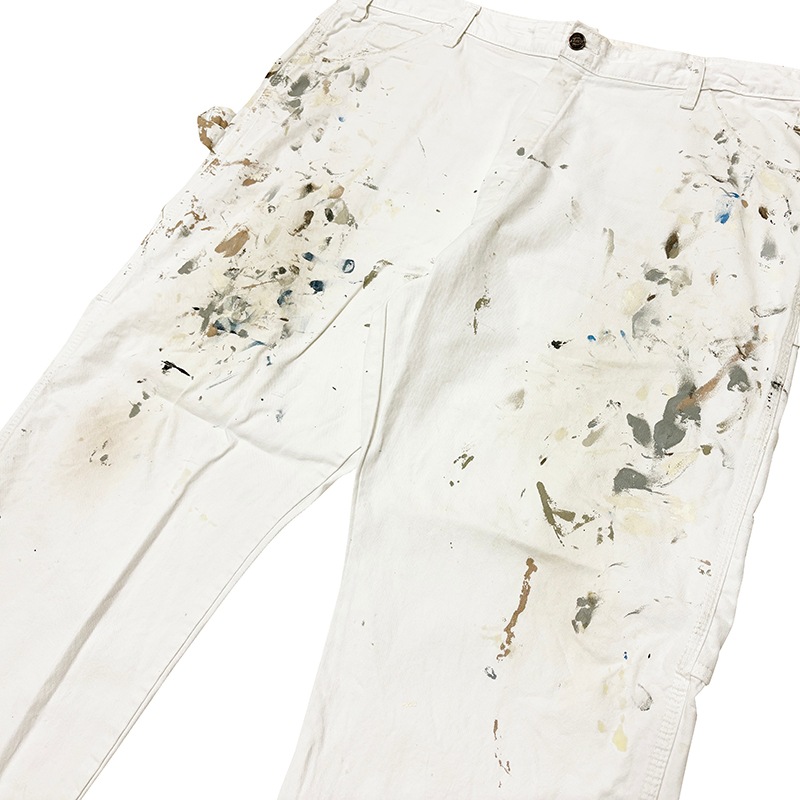 Dickies �ǥ��å�������Duck Carpenter Pants ���å� �����ڥ󥿡��ѥ�ġ��ڥ����ӡ�col.WHITE��size:W42��L30ɽ�����ڥ��󥿡��ѥ�ġ��ڥ󥭥ڥ���� ��USED �桼���ɡۡ���šۡ�Ź�޻����Բġ�