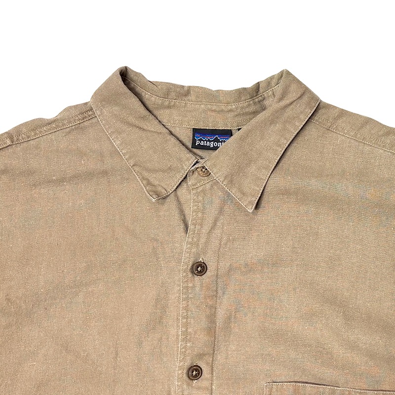 ��SALE 20%OFF�� '98 patagonia �ѥ����˥���HEMP S/S SHIRTS ���硼�ȥ��꡼�� ����ġ�col.BEIGE��size:XL����100%�Ǻࡡ��USED �桼���ɡۡ���šۡ�Ź�޻����Բġ�